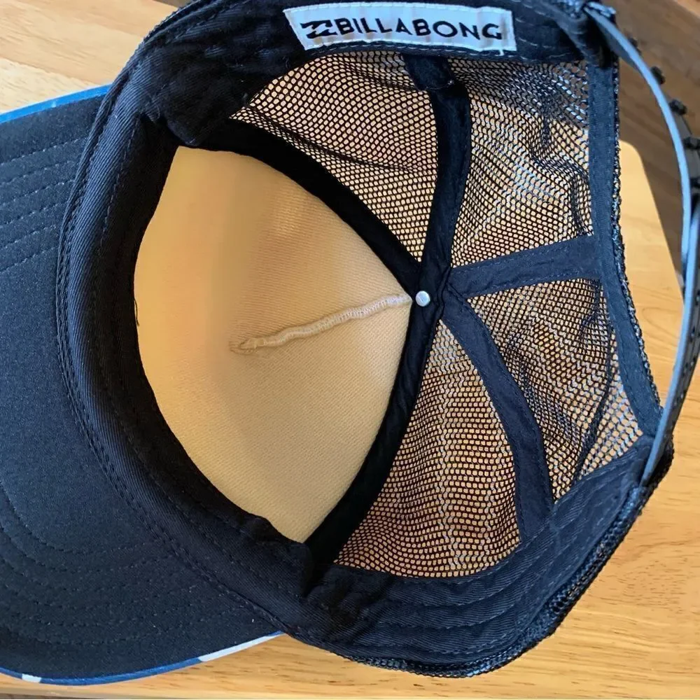 Billabong United States Flag Snap Back Hat Cap Adj 5 Panel OSFA Excellent